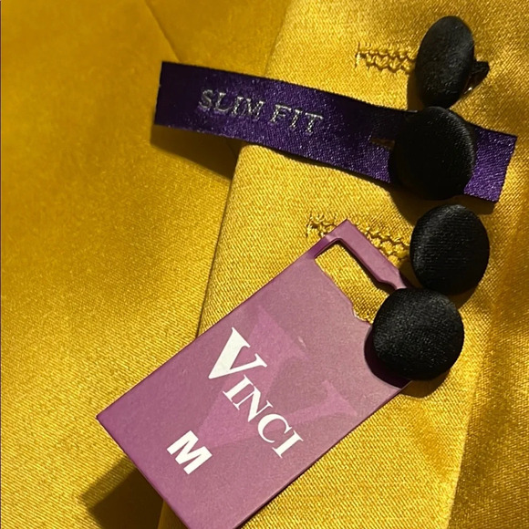 Vibrant Yellow Blazer with Black Trim - Picture 13 of 13